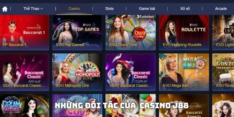 Những nhà cung cấp game của Casino J88