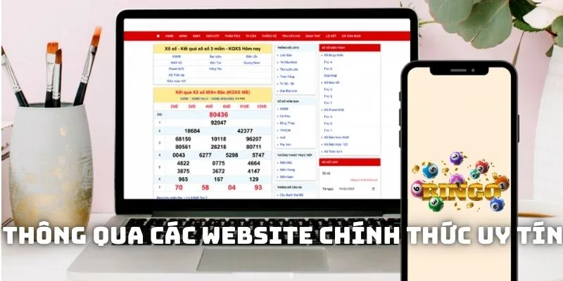 Thông qua các website chính thức uy tín